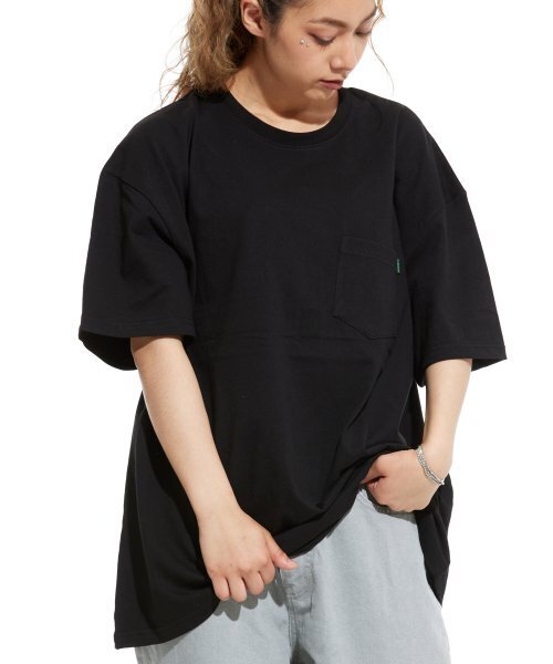 CREAM SODA LAB（クリームソーダラボ）の「オーバーサイズ無地ポケット半袖Tシャツブラック（Tシャツ/カットソー・メンズ・その他・LARGE/MEDIUM/X-LARGE）」の15枚目の写真
