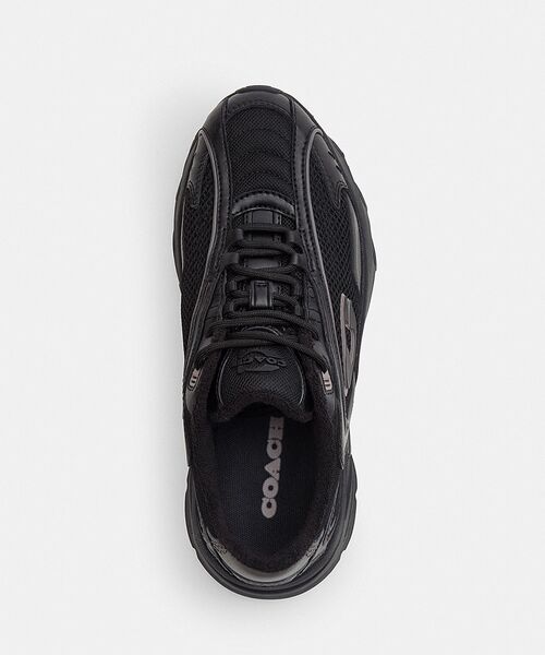 未使用級✨️COACH シグネチャー 完売品 ランナー レザー スニーカー 黒 ボルト ランナー スニーカー（スニーカー）｜COACH（コーチ）の