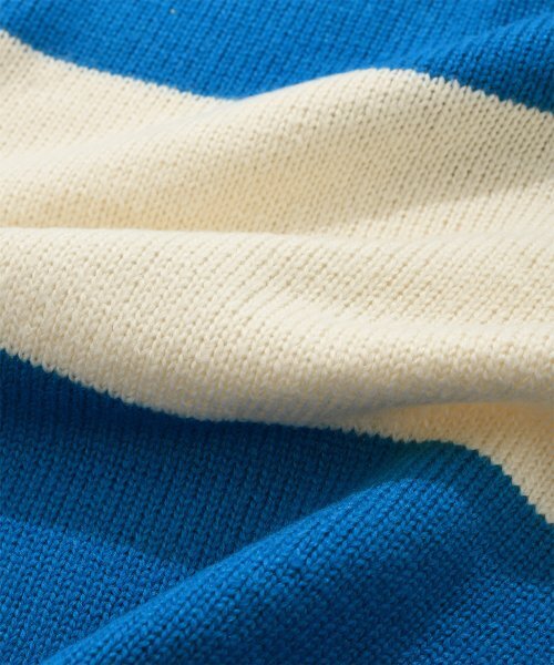 VISION STREET WEAR（ヴィジョンストリートウェア）の「VSW Washable Stripe Polo Knit Blue（ニット/セーター・レディース・その他・SMALL/MEDIUM/LARGE/X-LARGE）」の10枚目の写真