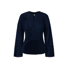 Open collar rib knit tops オープンカラーリブニットトップス（ニット