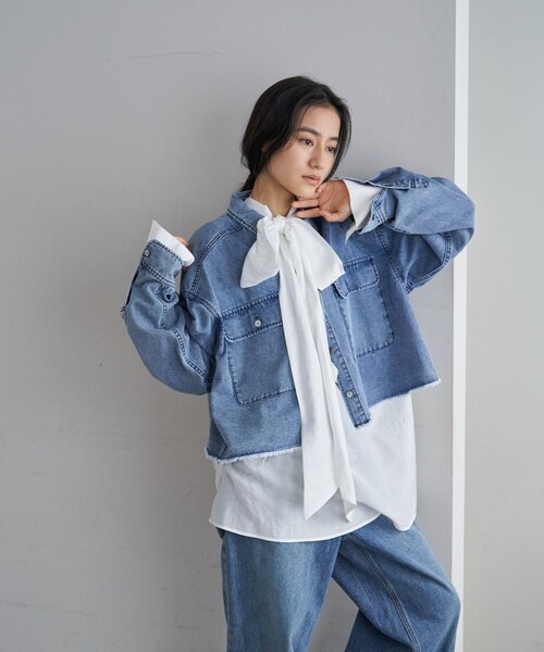 SHENERY（シーナリー）の「ボウタイブラウス（シャツ/ブラウス・レディース・ブラック/オフホワイト/ベージュ・FREE）」の4枚目の写真