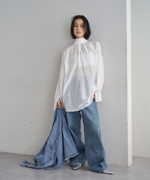 SHENERY（シーナリー）の「ボウタイブラウス（シャツ/ブラウス・レディース・ブラック/オフホワイト/ベージュ・FREE）」の8枚目の写真