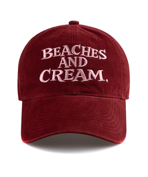 BEACHESANDCREAM（ビーチスアンドクリーム）の「Big Logo Cation Ball cap-Red Wine（キャップ）」