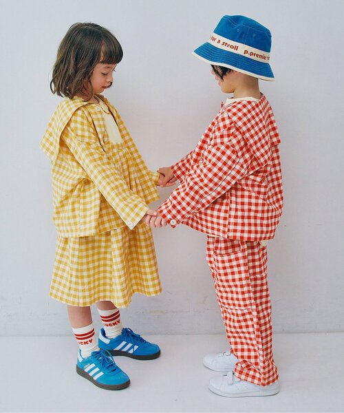 p.premier（ピードットプルミエ）の「切替デザインワイドパンツ_ジュニア対応（その他パンツ・キッズ・ブルー/レッド/インディゴブルー/イエロー・80/90/100/110/120/130/140）」の11枚目の写真