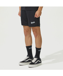 ブラックシルバーレタリングニットショートパンツ (BLACK) / BM190403