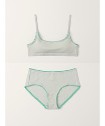 SOOPUI（スープイ）の「[SET] Square Ribbed Tencel Bra & Panties - Mint（ブラ&ショーツ）」