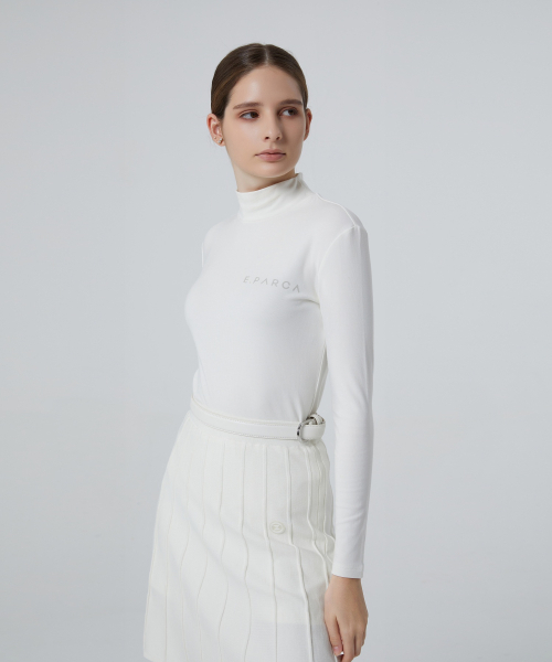 E.PARCA(イパルカ)の「ウィンター ベーシック ロングスリーブ トップ (ホワイト)(Tシャツ/カットソー・レディース・その他・SMALL/MEDIUM/LARGE/X-LARGE)」の1枚目の写真