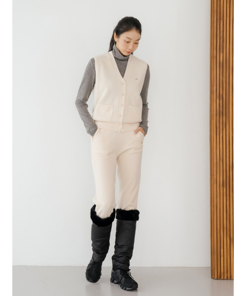 NITINA(ニティナ)の「デイリーニットジョガーパンツ CR(スウェットパンツ・レディース・クリーム・SMALL/MEDIUM)」の3枚目の写真
