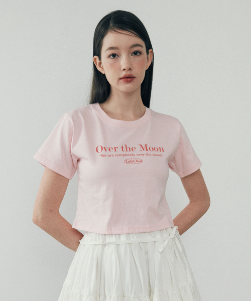 LULUCHOU(ルルシュ)の「Moon Crop T-shirt - GLOW PINK(Tシャツ/カットソー・レディース・その他・FREE)」の1枚目の写真