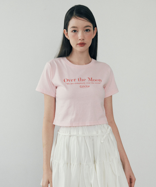 LULUCHOU(ルルシュ)の「Moon Crop T-shirt - GLOW PINK(Tシャツ/カットソー・レディース・その他・FREE)」の2枚目の写真