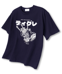 バイクスケール オーバーサイズ 半袖Tシャツ ネイビー