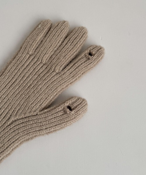 CANAL JEAN（キャナルジーン）の「El mar　ホールタッチバイカラーグローブ（手袋・レディース・ベージュ/グレー・ONE SIZE）」の9枚目の写真