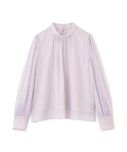 NATURAL BEAUTY BASIC(ナチュラルビューティーベーシック)の「◇ハイネックボリュームシアーブラウス(シャツ/ブラウス・レディース・オフホワイト/ベージュ/ラベンダー/グレー・MEDIUM/SMALL)」の6枚目の写真