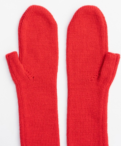 MAISON SPECIAL(メゾンスペシャル)の「Layered Knit Glove/レイヤードニットグローブ(手袋・レディース・グレー/ブラック/レッド・FREE)」の10枚目の写真