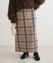 Green　Parks | 楊柳ベロアチェックIラインスカート(スカート)