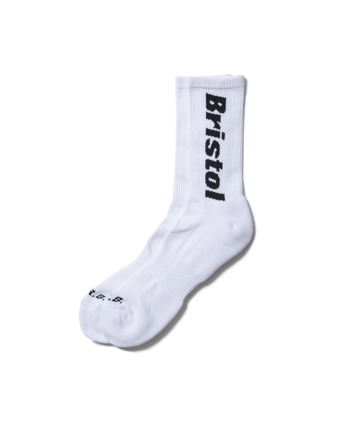 F.C.Real Bristol（エフシーレアルブリストル）の「AUTHENTIC LOGO REGULAR SOCKS（ソックス/靴下・メンズ・ブラック/ホワイト/ライトブルー・MEDIUM/LARGE）」の2枚目の写真