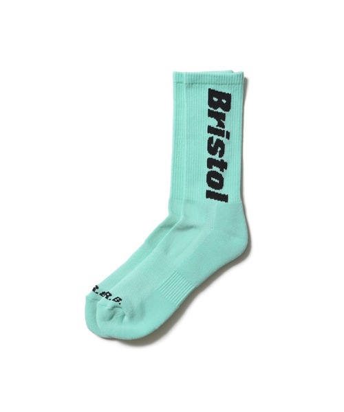 F.C.Real Bristol（エフシーレアルブリストル）の「AUTHENTIC LOGO REGULAR SOCKS（ソックス/靴下・メンズ・ブラック/ホワイト/ライトブルー・MEDIUM/LARGE）」の3枚目の写真