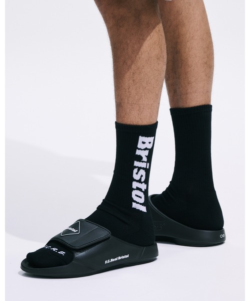 F.C.Real Bristol（エフシーレアルブリストル）の「AUTHENTIC LOGO REGULAR SOCKS（ソックス/靴下・メンズ・ブラック/ホワイト/ライトブルー・MEDIUM/LARGE）」の4枚目の写真