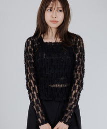 cropped sheer cardigan（クロップドシアーカーディガン