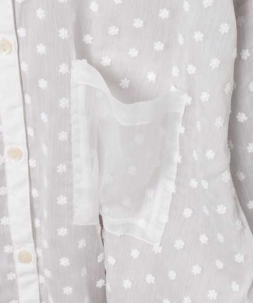 niko and...（ニコアンド）の「[MODE NORM CORE] フラワーエンブロレイヤーシャツ（シャツ/ブラウス・レディース・オフホワイト/ブラック・LARGE/MEDIUM）」の21枚目の写真