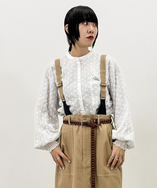 niko and...（ニコアンド）の「[MODE NORM CORE] フラワーエンブロレイヤーシャツ（シャツ/ブラウス・レディース・オフホワイト/ブラック・LARGE/MEDIUM）」の15枚目の写真