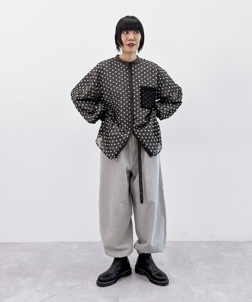 niko and...（ニコアンド）の「[MODE NORM CORE] フラワーエンブロレイヤーシャツ（シャツ/ブラウス・レディース・オフホワイト/ブラック・LARGE/MEDIUM）」の16枚目の写真