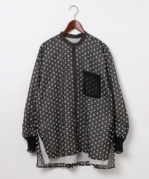 niko and...（ニコアンド）の「[MODE NORM CORE] フラワーエンブロレイヤーシャツ（シャツ/ブラウス・レディース・オフホワイト/ブラック・LARGE/MEDIUM）」の19枚目の写真