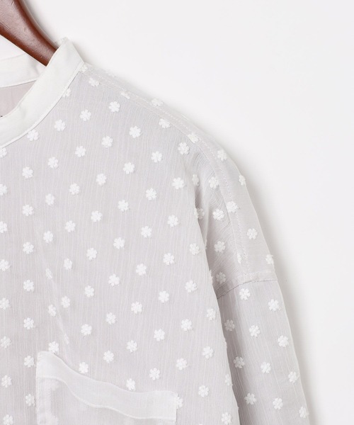 niko and...（ニコアンド）の「[MODE NORM CORE] フラワーエンブロレイヤーシャツ（シャツ/ブラウス・レディース・オフホワイト/ブラック・LARGE/MEDIUM）」の18枚目の写真