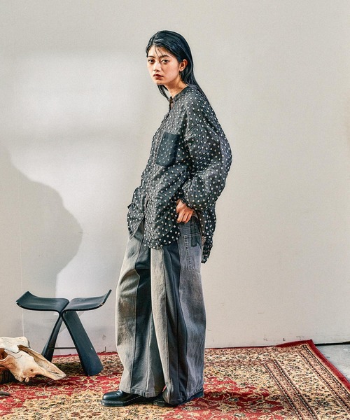 MODE NORM CORE] フラワーエンブロレイヤーシャツ（シャツ/ブラウス