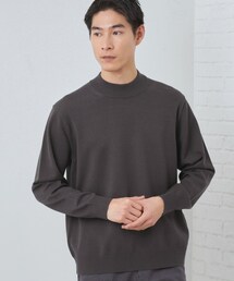 THE SHOP TK （ザ ショップ ティーケー ）の「【冬のビジネスシーンに最適】シルキーモックネックニット　洗濯機OK（ニット/セーター）」