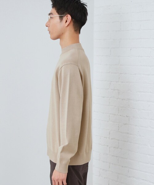 THE SHOP TK (ザ ショップ ティーケー )の「【冬のビジネスシーンに最適】シルキーモックネックニット 洗濯機OK(ニット/セーター・メンズ・ライトベージュ/オフホワイト/チャコールグレー・04/03/02/01)」の17枚目の写真