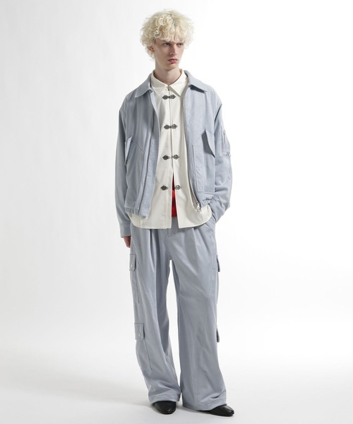 HARE（ハレ）の「YOSEメタルボタンプリーツシャツ(HARE)（シャツ/ブラウス・メンズ・パープル/グレー系その他/ブラック/ホワイト・FREE）」の19枚目の写真