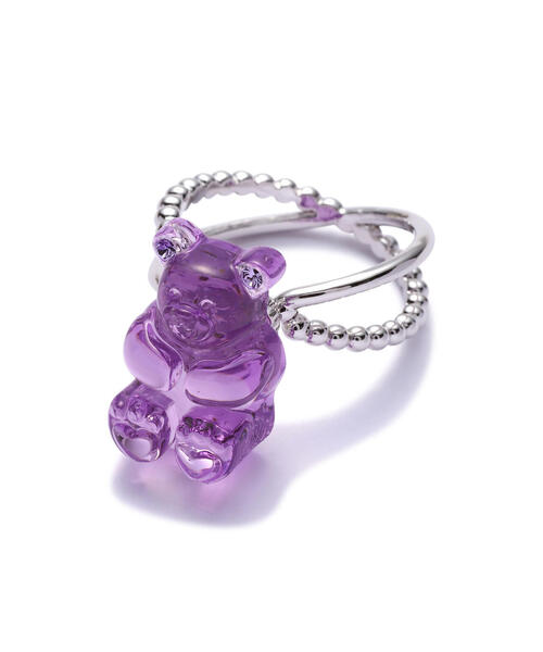 L.H.P（エルエイチピー）の「MIKSHIMAI/ミクシマイ/CANDY BEAR RING/リング（リング・メンズ・モスグリーン/レッド/ラベンダー/オレンジ/パープル/ブルー・F）」の4枚目の写真