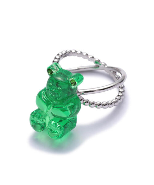 L.H.P（エルエイチピー）の「MIKSHIMAI/ミクシマイ/CANDY BEAR RING/リング（リング・メンズ・モスグリーン/レッド/ラベンダー/オレンジ/パープル/ブルー・F）」の2枚目の写真