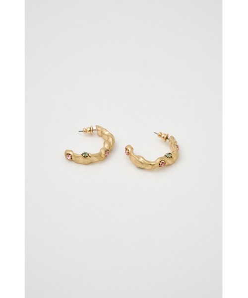 MOUSSY（マウジー）の「GEM HOOP ピアス（ピアス（両耳用）・レディース・シルバー/ゴールド・FREE）」の5枚目の写真