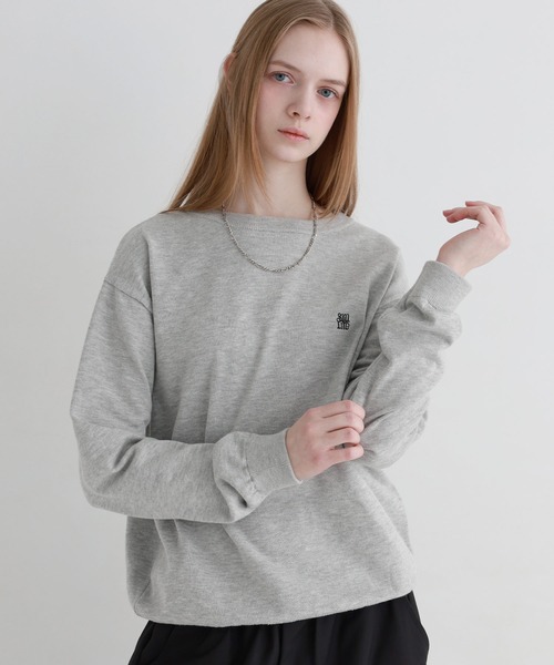 LILL（リル）の「Vネック/クルーネックワンポイントロゴハイゲージコットンミックスニット（ニット/セーター・メンズ・グレー系/ブラック系/ライトグレー/ベージュ/ブラック/ネイビー系・XL/L/M/S）」の3枚目の写真