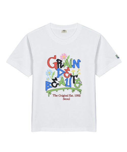 GRAIN DE BEAUTE（グランデボーテ）の「ORIGINAL 1992 T-SHIRT 01 [WHITE]（Tシャツ/カットソー・レディース・ホワイト・S/M/L/XL）」の2枚目の写真
