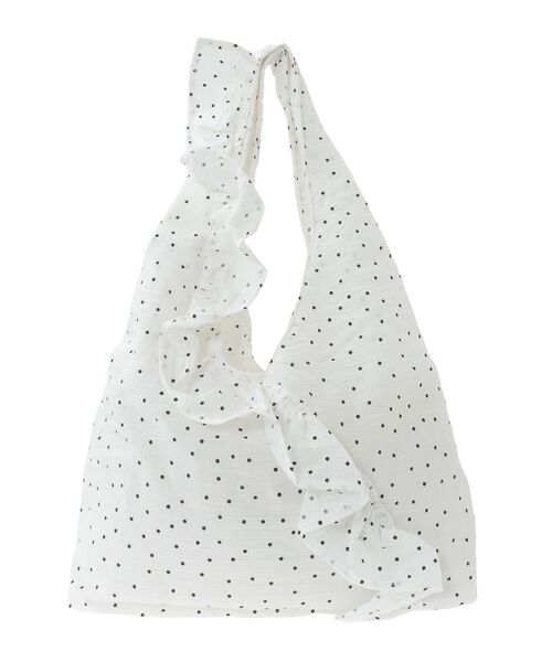 earth music&ecology（アースミュージックアンドエコロジー）の「フリルトライアングルバッグ（ボストンバッグ・レディース・ブラック/アイボリー/イエロー・FREE）」の22枚目の写真