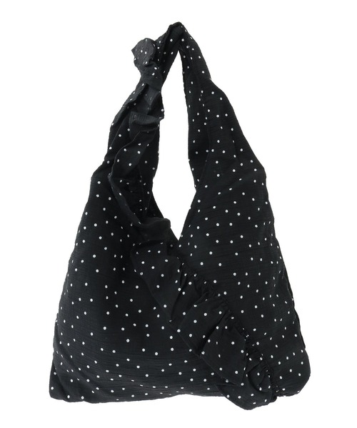 earth music&ecology（アースミュージックアンドエコロジー）の「フリルトライアングルバッグ（ボストンバッグ・レディース・ブラック/アイボリー/イエロー・FREE）」の4枚目の写真