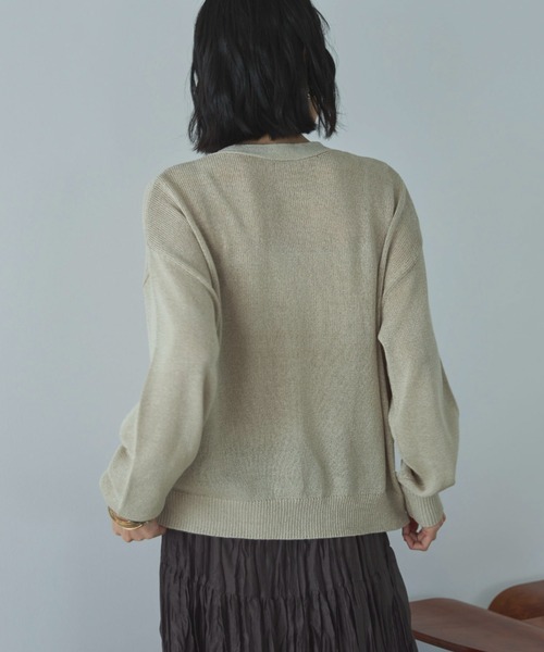 Doux archives（ドゥアルシーヴ）の「ペーパーヤーンカシュクールカーディガン（カーディガン/ボレロ・レディース・ミント/ベージュ/チャコールグレー・FREE）」の17枚目の写真
