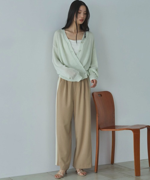 Doux archives（ドゥアルシーヴ）の「ペーパーヤーンカシュクールカーディガン（カーディガン/ボレロ・レディース・ミント/ベージュ/チャコールグレー・FREE）」の21枚目の写真