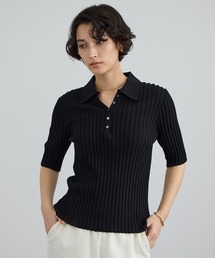 ワイドリブスキッパーポロシャツ