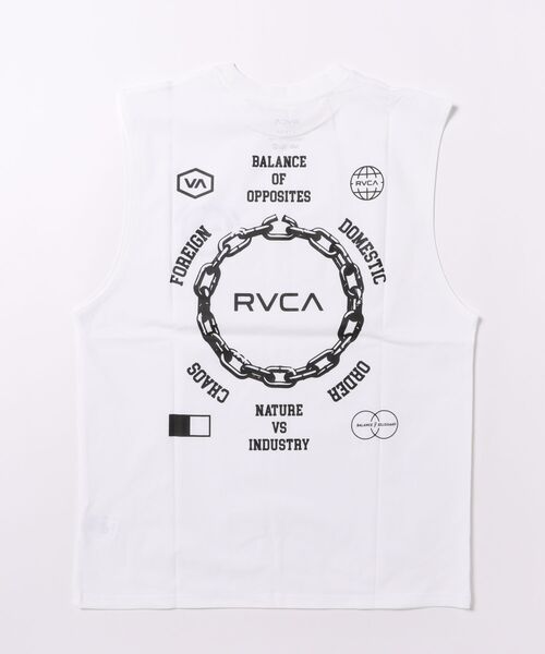 RVCA（ルーカ）の「【RVCA/ルーカ】CHAIN RELEASE SFTT/水陸両用　ノースリーブ　マッスルタンク　ラッシュガード(水着)（ラッシュガード・レディース・ホワイト・MEDIUM/SMALL）」の2枚目の写真
