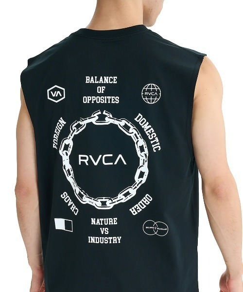 RVCA（ルーカ）の「【RVCA/ルーカ】CHAIN RELEASE SFTT/水陸両用　ノースリーブ　マッスルタンク　ラッシュガード(水着)（ラッシュガード・レディース・ホワイト・MEDIUM/SMALL）」の5枚目の写真