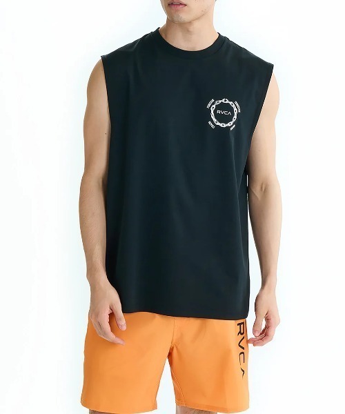 RVCA（ルーカ）の「【RVCA/ルーカ】CHAIN RELEASE SFTT/水陸両用　ノースリーブ　マッスルタンク　ラッシュガード(水着)（ラッシュガード・レディース・ホワイト・MEDIUM/SMALL）」の6枚目の写真