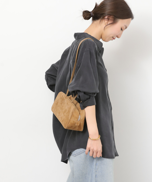 JOURNAL STANDARD relume(ジャーナルスタンダード レリューム)の「キュプラオーバーサイズシャツ(シャツ/ブラウス・レディース・ブラック系その他/ブラウン系その他・FREE)」の9枚目の写真