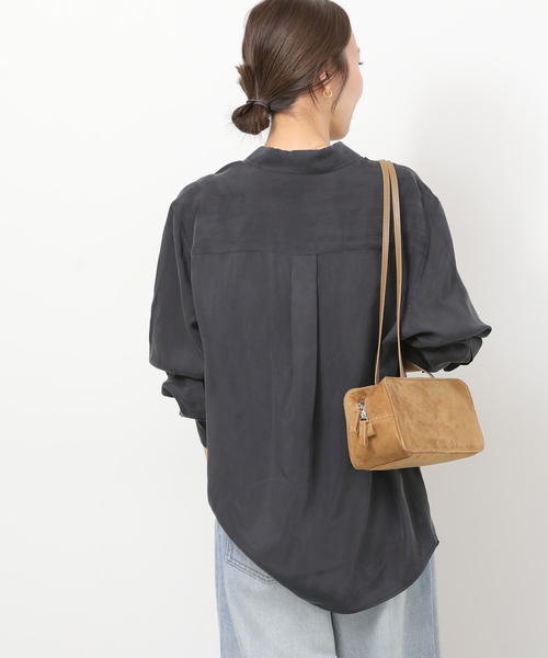 JOURNAL STANDARD relume(ジャーナルスタンダード レリューム)の「キュプラオーバーサイズシャツ(シャツ/ブラウス・レディース・ブラック系その他/ブラウン系その他・FREE)」の10枚目の写真