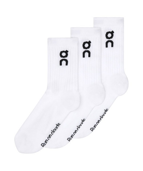 On（オン）の「On Logo Sock High 3P（オン ロゴソックスハイ3P）（ソックス/靴下・メンズ・ホワイト・23.5cm/26cm）」の2枚目の写真