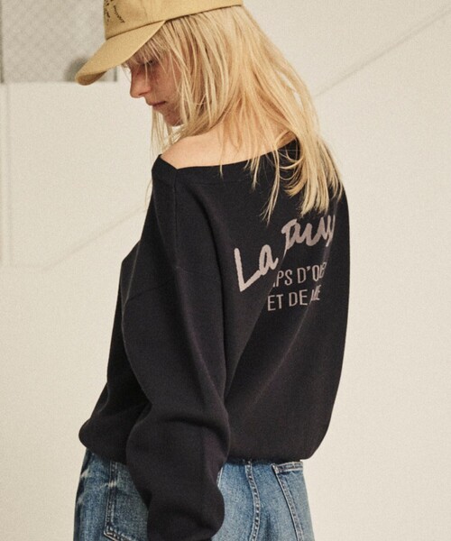 Rouge vif Anna(ルージュヴィフアンナ)の「ラパウザロゴニット(ニット/セーター・レディース・ベージュ/ネイビー・フリー)」の1枚目の写真