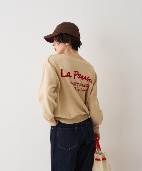 Rouge vif Anna(ルージュヴィフアンナ)の「ラパウザロゴニット(ニット/セーター・レディース・ベージュ/ネイビー・フリー)」の21枚目の写真